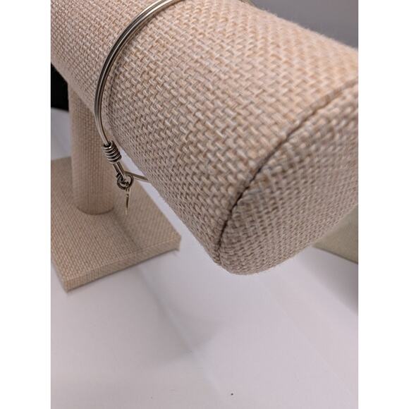 Quinn & Copper Adjustable Wire Bangle Bracelet Silver Tone Made in USA - Picture 3 of 3